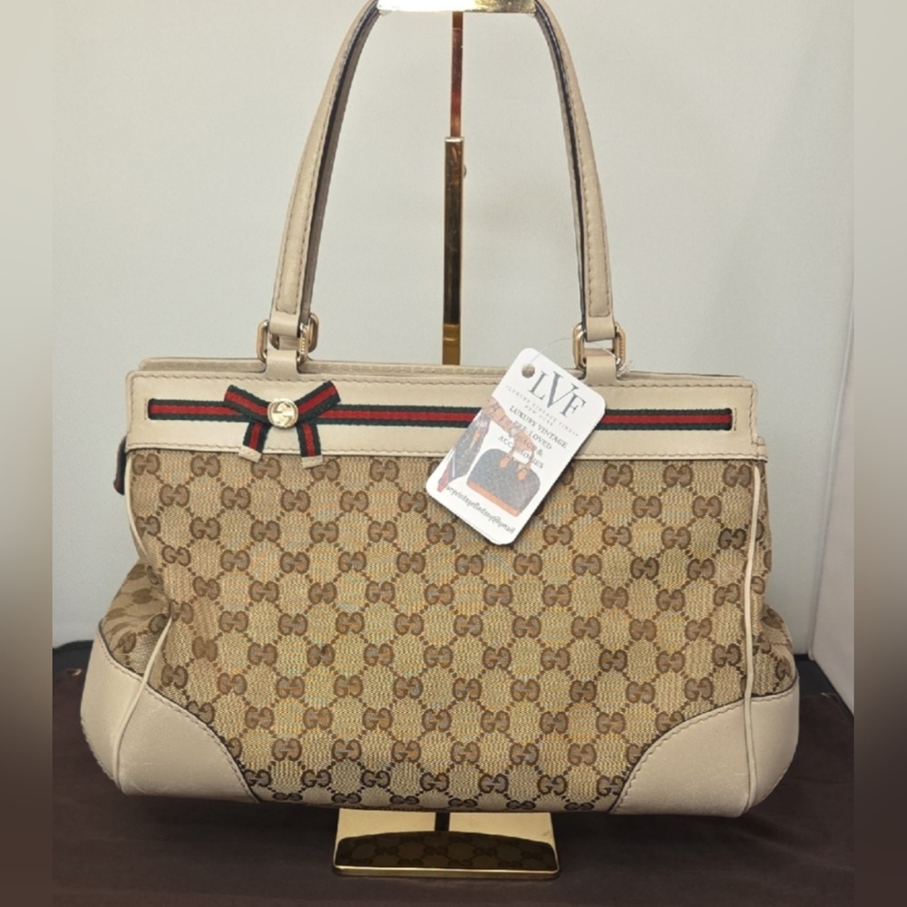 GUCCI vintage 2009 Web Bow Tote, ltd production, excellent collectable condition - Picture 4 of 17